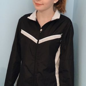 Black and white windbreaker
